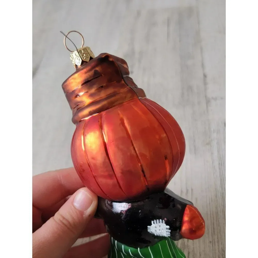 Radko pumpkin pete blown glass ornament Halloween‎